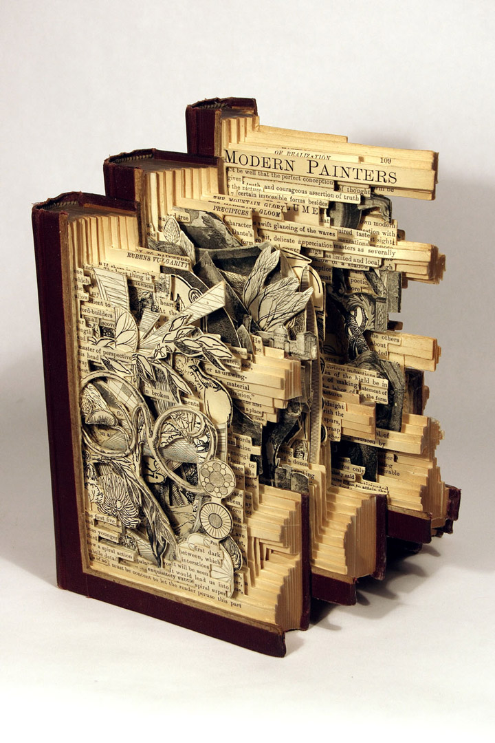 Brian Gives A New Life To Old Books By Carving Them Into Sculptures (Photo Gallery)