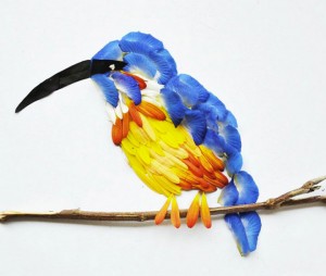Beautiful Multicolored Birds Made From Hundreds Of Flower Petals-3