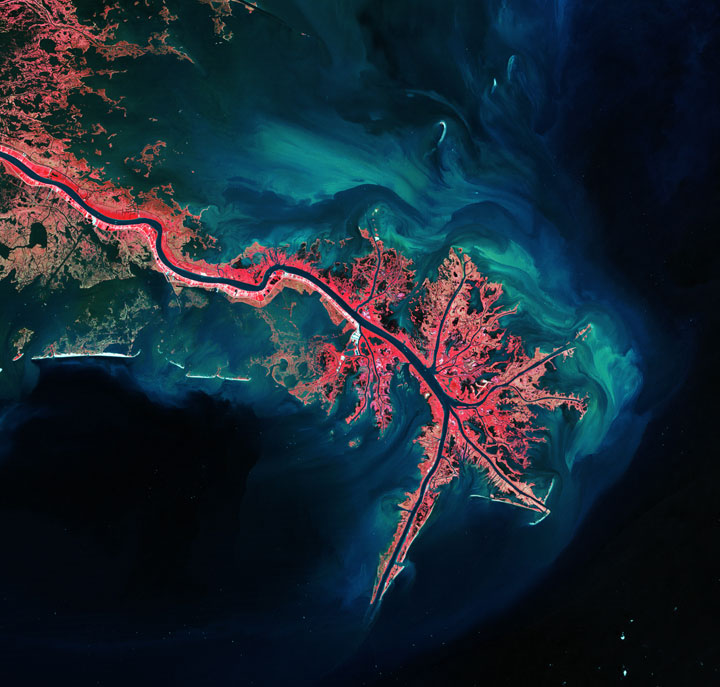 Striking landscapes of earth from space form artworks