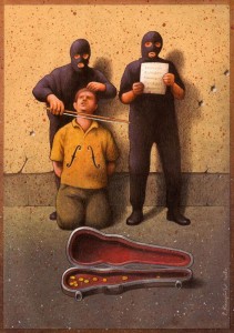 Pawel Kuczynksi satirical illustrations denounce the horrors and paradoxes of the modern world-8