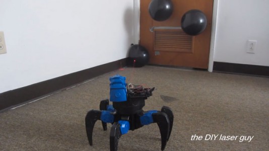 A Hobbyists Make A Drone Bot By Fitting A Robot With Death Ray Laser-