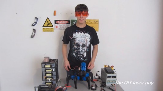 A Hobbyists Make A Drone Bot By Fitting A Robot With Death Ray Laser-5