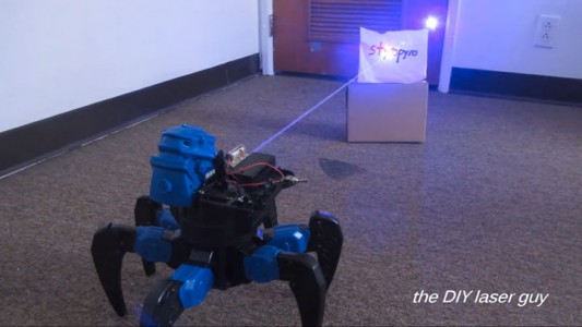 A Hobbyists Make A Drone Bot By Fitting A Robot With Death Ray Laser-6