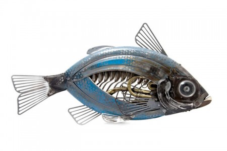 Marvelous Metallic Animal Sculptures Made Using Everyday Objects -