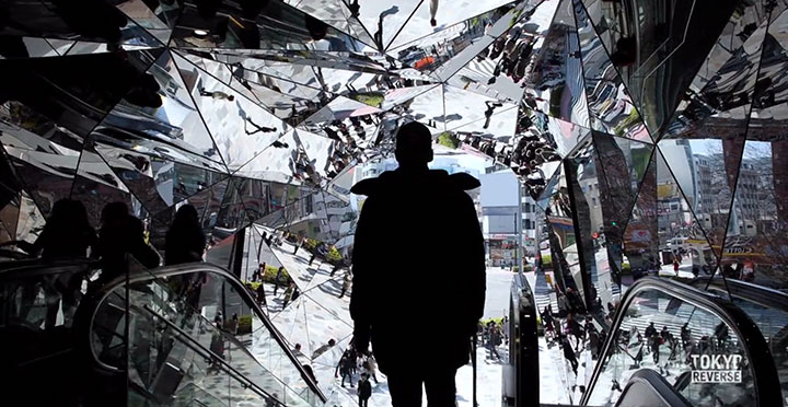 Reverse Tokyo: Imagine A World Where Everything Is Walking Reverse Except You  (Video)