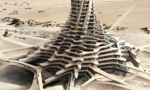 Sand Babel: A Desert City Concept With 3D printed Skyscrapers -