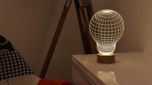 BULBING: A Flat LED Lamp That Gives ILLUSION Of 3D Shapes-2
