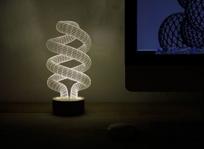 BULBING: A Flat LED Lamp That Gives ILLUSION Of 3D Shapes-4