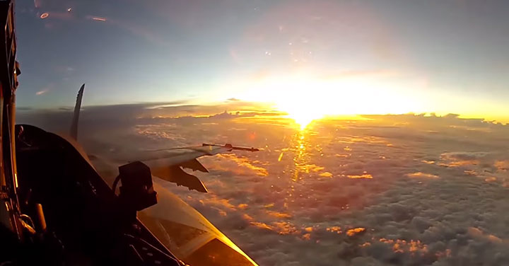 Place Yourself In The Cockpit Of A Fighter Plane Flying Over Japan (Video)