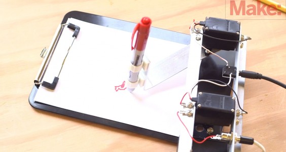 A DIY Mechanical Robotic Arm That Can Draw You Favourite Drawings-2