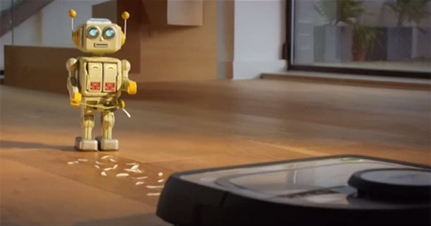 A Cute Love Story Between A Robot And A Robotic Vacuum Cleaner