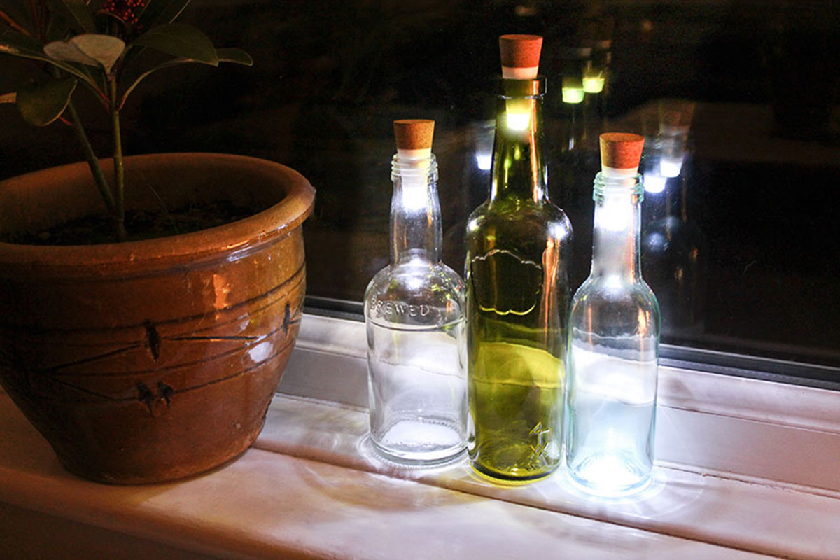 Recycle Your Glass Bottles Into Ecological And Decorative Lamps