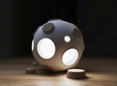 Control The Intensity Of This Innovative Moon Lamp By Plugging Craters-