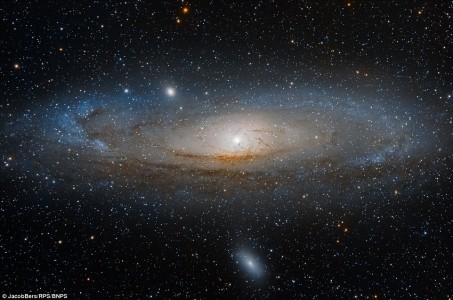 Stunning beauty of Andromeda Galaxy M31 at 2.5 million light years from earth captured using a telescope on earth