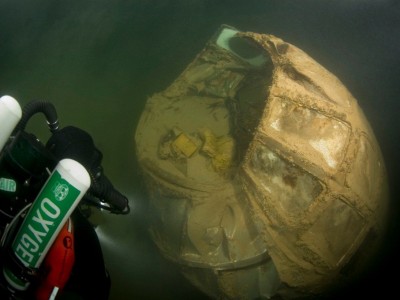 Amazing Pictures of World War 2 Bomber At Bottom Of Nevada Lake-4