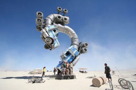 Big Rig Jig: This Monsterous Sculpture Is Made From Two Old Tanker Trucks-1