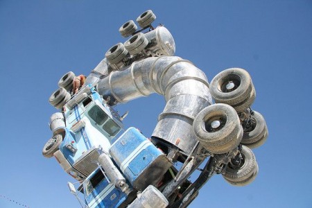 Big Rig Jig: This Monsterous Sculpture Is Made From Two Old Tanker Trucks-3