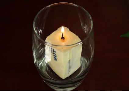 Make-candle-from-butter