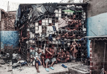 An overcrowded jail in El Salvador