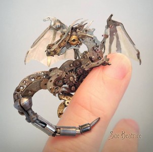 Amazing Life Like Sculptures Made From The Old Watch Parts-