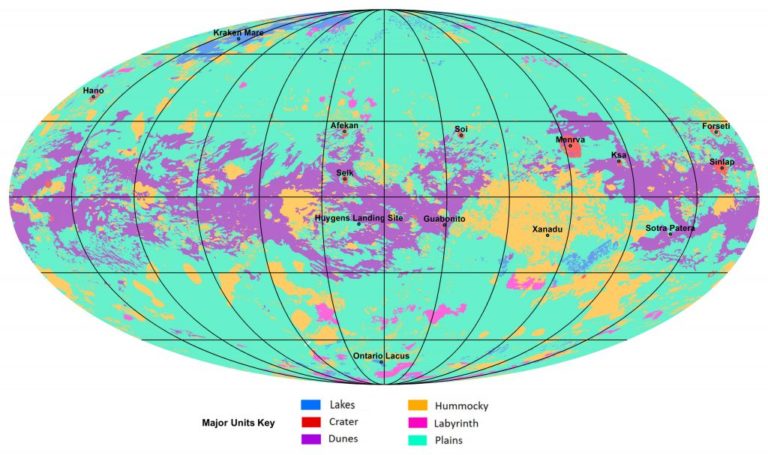 NASA presents the first detailed map of Titan, the Saturn moon that can