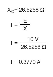 angular velocity of ac circuit equation
