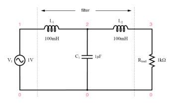 capacitive inductive low pass filter