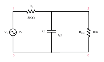 capacitive low pass filter circuit