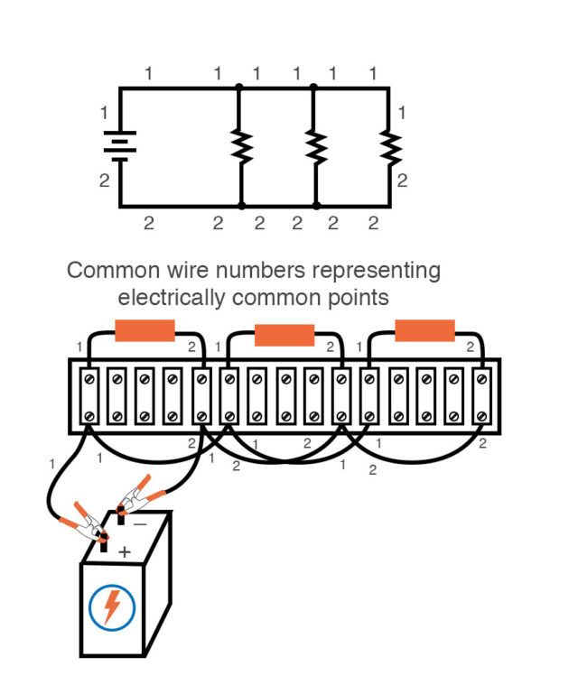 common wire numbers representing electrically common points TechnoCrazed