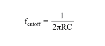 cutoff frequency formula