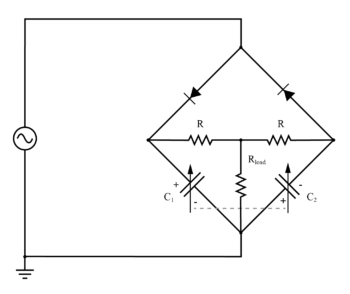 differential capacitive transducer twin t measurement circuit redrawn
