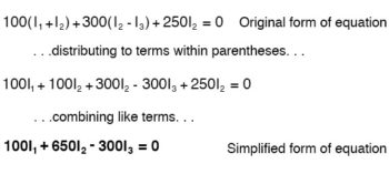distributing terms within parentheses