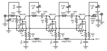 high gain common base rf amplifier