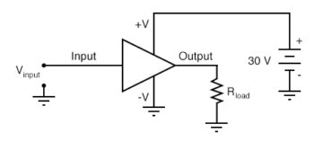 input voltage source load resistance and power supply