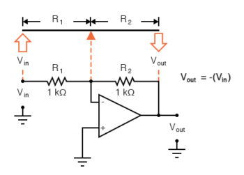 inverting op amp circuits diagram