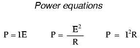joules vs ohms power equations