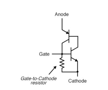 larger SCRs have gate to cathode resistor