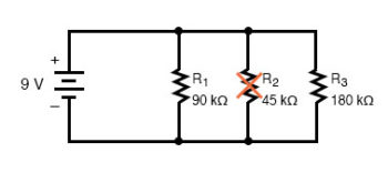 opened components parallel circuit