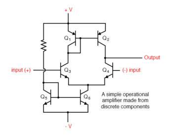 operational amplifier made from discrete components