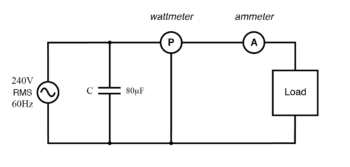 parallel capacitor corrects lagging