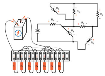 schematic diagram shown next to terminal strip circuit image1