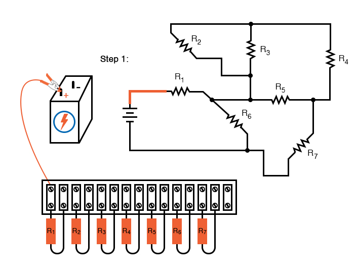 schematic diagram shown next to terminal strip circuit TechnoCrazed