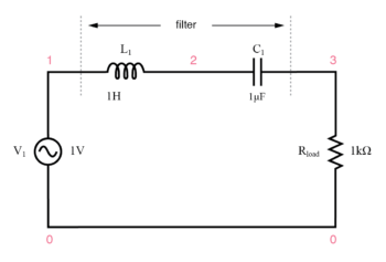 series resonant lc band pass filter