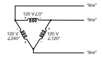 three phase three wire delta connection