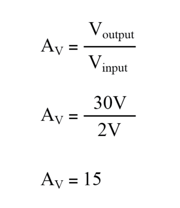 voltage gain equation