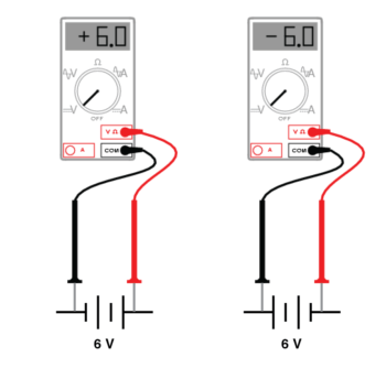 voltmeter reading per test lead connection image1