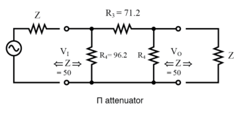 Π attenuator diagram